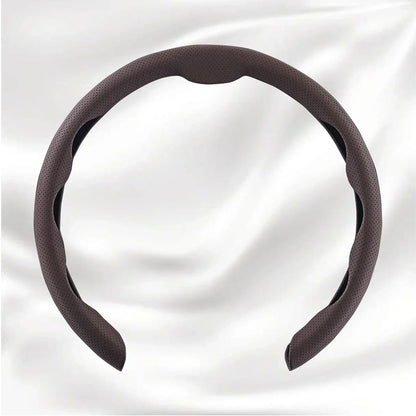 Nexi Customized Car Logo Breathable Ultra-thin 5D Leather & Carbon Car Steering Wheel Cover Universal Fit